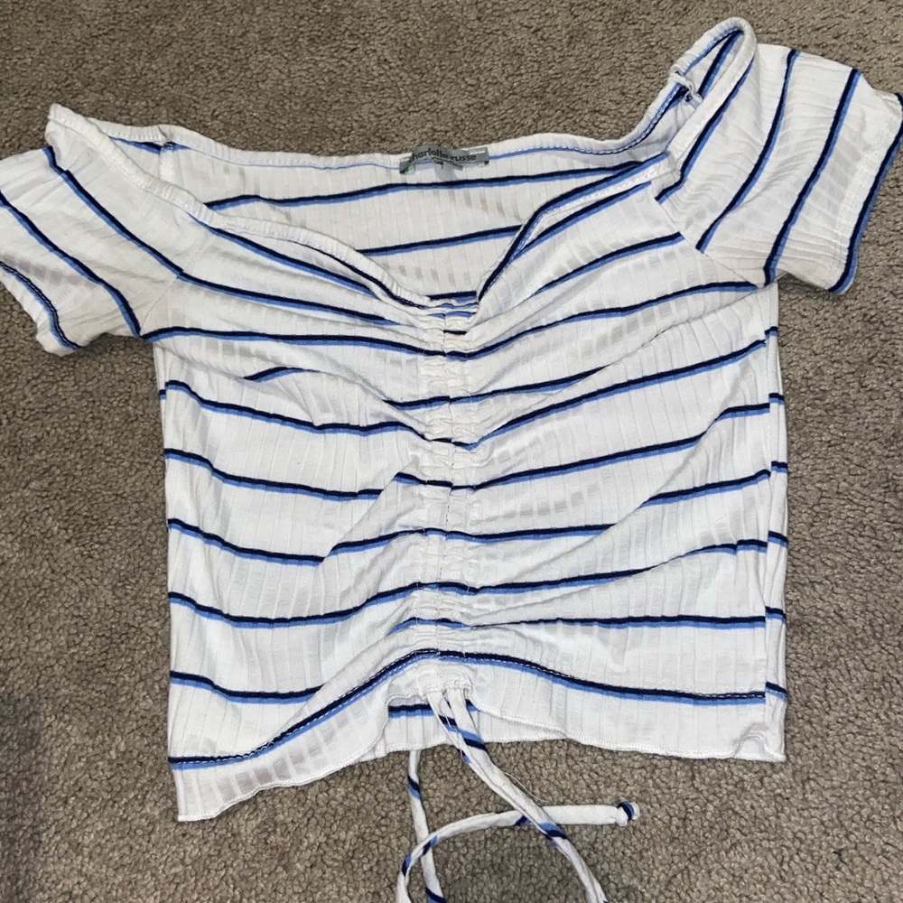 Blue and white shirt